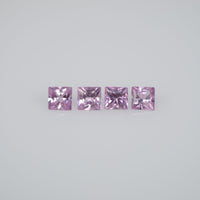 2.0-3.8 mm Natural Callibrated Pink Sapphire Loose Gemstone Princess Square Cut