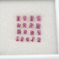 LOTS: Natural Pink Sapphire Loose Gemstone Baguette Princess Cut