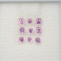 LOTS: Natural Pink Sapphire Loose Gemstone Baguette Princess Cut