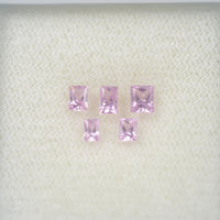 LOTS:Natural Pink Sapphire Loose Gemstone Baguette Princess Cut