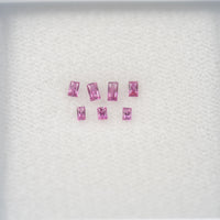 LOTS:Natural Pink Sapphire Loose Gemstone Baguette Princess Cut