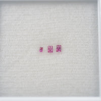 LOTS:Natural Pink Sapphire Loose Gemstone Baguette Princess Cut
