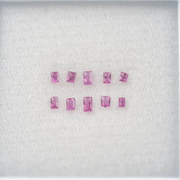LOTS:Natural Pink Sapphire Loose Gemstone Baguette Princess Cut
