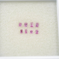LOTS:Natural Pink Sapphire Loose Gemstone Baguette Princess Cut