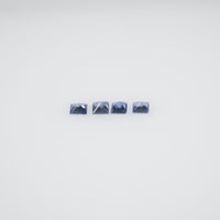 1.1-1.8 MM Natural Princess Cut Blue Sapphire Loose Gemstone