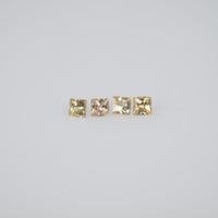 1.3-1.8 mm Natural Calibrated Yellow Sapphire Loose Gemstone Princess Cut