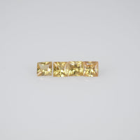 1.8-2.3 mm Natural Calibrated Yellow Sapphire Loose Gemstone Princess Cut