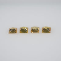 2.7-3.3 mm Natural Calibrated Yellow Sapphire Loose Gemstone Princess Cut