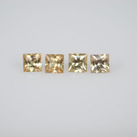 2.7-3.3 mm Natural Calibrated Orangish Yellow Sapphire Loose Gemstone Princess Cut