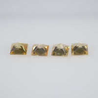 3.2-4.5 mm Natural Calibrated Yellow Sapphire Loose Gemstone Princess Cut