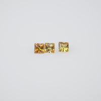 1.5-1.9 mm Natural Calibrated Yellow Sapphire Loose Gemstone Princess Cut