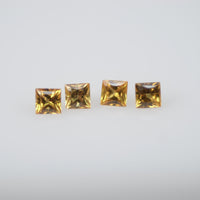 1.7-2.3 mm Natural Calibrated Yellow Sapphire Loose Gemstone Princess Cut