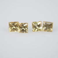 2.8-3.2 mm Natural Calibrated Yellow Sapphire Loose Gemstone Princess Cut