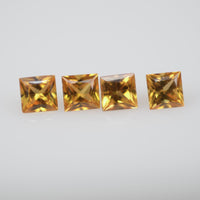 2.7-3.3 mm Natural Calibrated Yellow Sapphire Loose Gemstone Princess Cut
