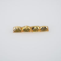 3.2-4.1 mm Natural Calibrated Yellow Sapphire Loose Gemstone Princess Cut