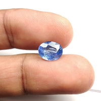 2.81 cts Unheated Natural Blue Sapphire Loose Gemstone Oval Cut Certified