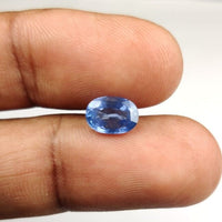 2.03 cts Unheated Natural Blue Sapphire Loose Gemstone Oval Cut Certified