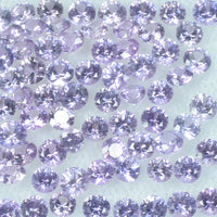 2.1-4.6 Natural Purple Sapphire Loose Gemstone Round Diamond Cut Cleanish Quality
