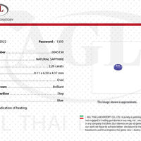 2.26 cts Unheated Natural Blue Sapphire Loose Gemstone Oval Cut Certified