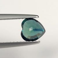 1.24 cts Natural Teal Blue Green Sapphire Loose Gemstone Heart Cut