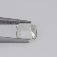 0.66 cts Natural White Sapphire Loose Gemstone Emerald Cut