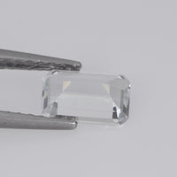 0.72- 0.81 cts Natural White Sapphire Loose Gemstone Emerald Cut