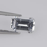 0.72- 0.81 cts Natural White Sapphire Loose Gemstone Emerald Cut