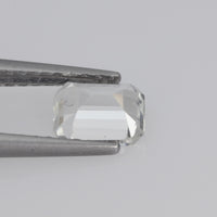 0.72- 0.81 cts Natural White Sapphire Loose Gemstone Emerald Cut