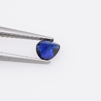 0.37-0.38 cts Natural Blue Sapphire Loose Gemstone Trillion and Pear Cut