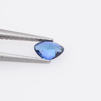 0.37-0.38 cts Natural Blue Sapphire Loose Gemstone Trillion and Pear Cut