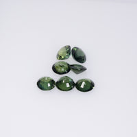 3.2-5.7 mm Natural Teal Green Sapphire Loose Gemstone Round Cut