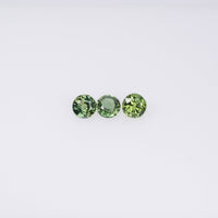 2.9-4.8 mm Natural Teal Green Sapphire Loose Gemstone Round Cut