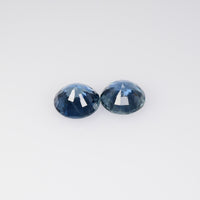 7 MM Natural Blue Sapphire Loose Pair Gemstone Round Cut