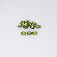 2.9-4.4 mm Natural Teal Green Sapphire Loose Gemstone Round Cut