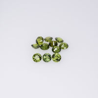 2.9-4.4 mm Natural Teal Green Sapphire Loose Gemstone Round Cut