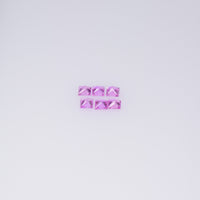 1.9-3.6 mm Natural Callibrated Pink Sapphire Loose Gemstone Princess Square Cut