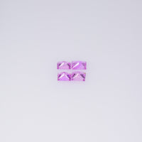 LOTS:Natural Pink Sapphire Loose Gemstone Baguette Princess Cut