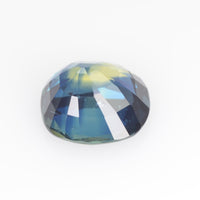 2.63 cts Natural Teal Bluish Green Parti Sapphire Loose Gemstone Oval Cut