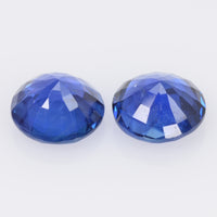 5.9 MM Natural Blue Sapphire Loose Pair Gemstone Round Cut