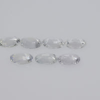 7x5 mm Natural Calibrated White Sapphire Loose Gemstone Oval Cut