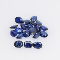4.5x3.5 Natural Calibrated Blue Sapphire Loose Gemstone Oval Cut
