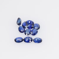4.5x3.5 Natural Calibrated Blue Sapphire Loose Gemstone Oval Cut