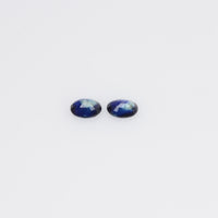 LOT 4.5x3.5 Natural Calibrated Bi color Parti Sapphire Loose Gemstone Oval Cut
