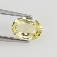 0.80 cts Unheated Natural Yellow Sapphire Loose Gemstone Oval Cut