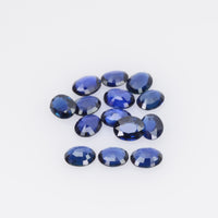 4.5x3.5 Natural Calibrated Blue Sapphire Loose Gemstone Oval Cut