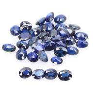 4.5x3.5 Natural Calibrated Blue Sapphire Loose Gemstone Oval Cut