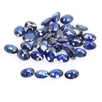 4.5x3.5 Natural Calibrated Blue Sapphire Loose Gemstone Oval Cut