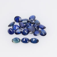 4.5x3.5 Natural Calibrated Blue Sapphire Loose Gemstone Oval Cut
