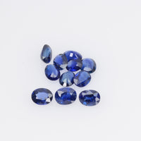 4.5x3.5 Natural Calibrated Blue Sapphire Loose Gemstone Oval Cut