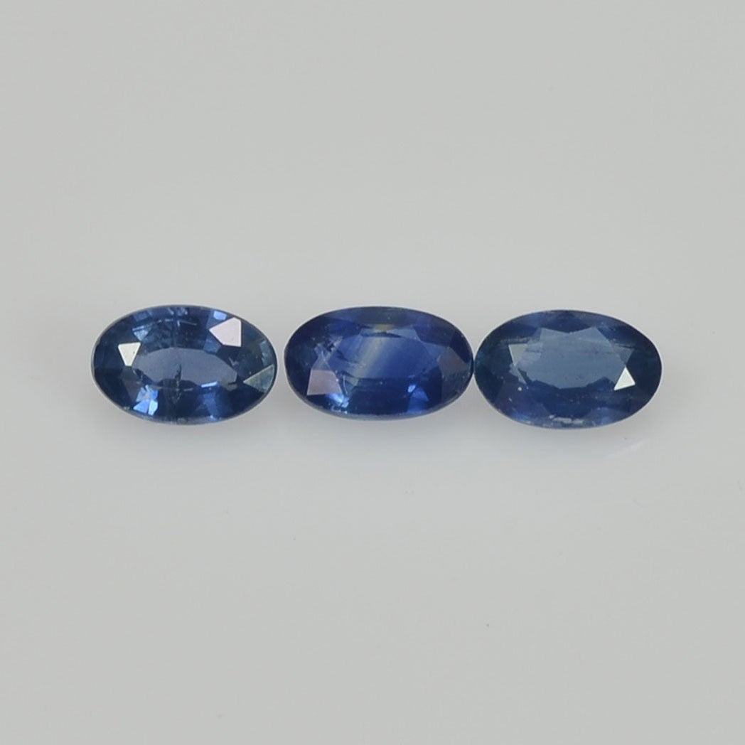5x3 mm Natural Calibrated Blue Sapphire Loose Gemstone Oval Cut